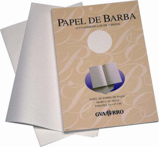 PAPEL DE BARBA 5 HOJAS 34X47CM 040-0127