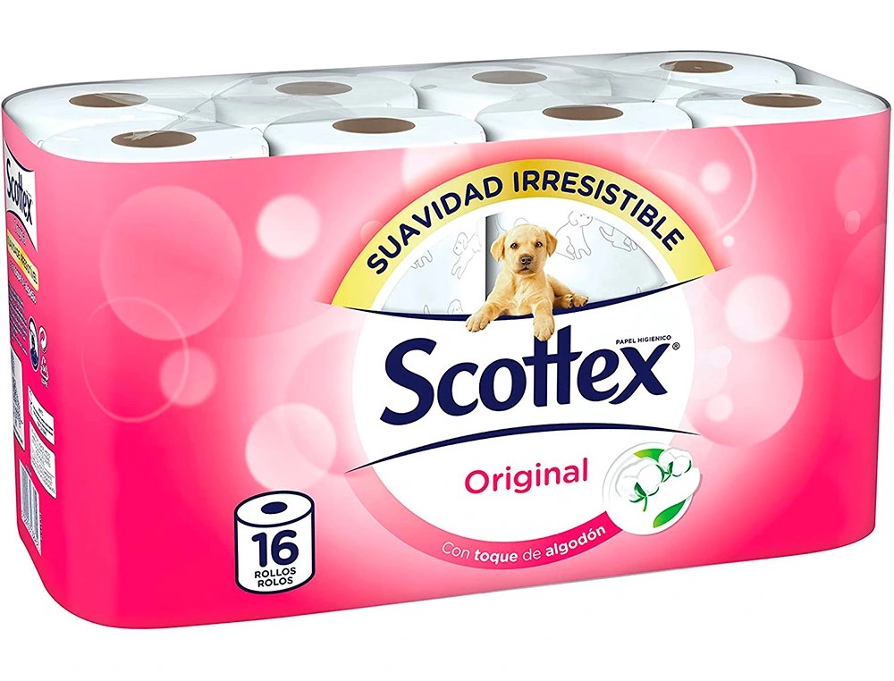 PAPEL HIGIENICO SCOTTEX 2 CAPAS ORIGINAL ***PAQUETE 16 ROLLO***