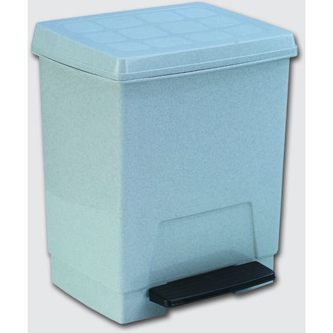 PAPELERA PEDAL DE 25 LITROS COLOR GRIS DE 340X310X420MM REF. 24130