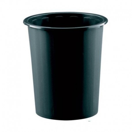 PAPELERA PLASTICO 14L NEGRO FAIBO REF. 305-02