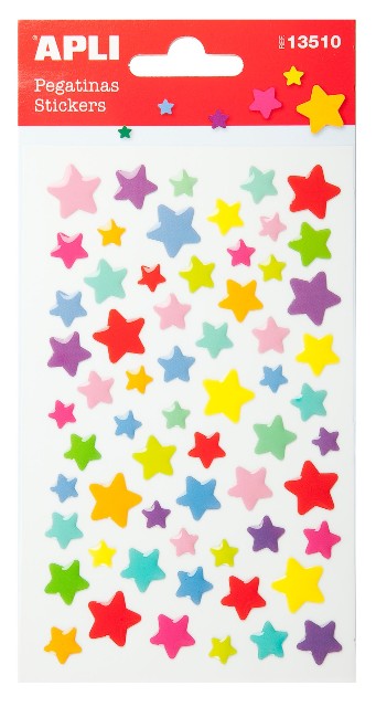 PEGATINAS ESTRELLAS COLOR APLI REF. 13510 ***DESCATALOGADO***