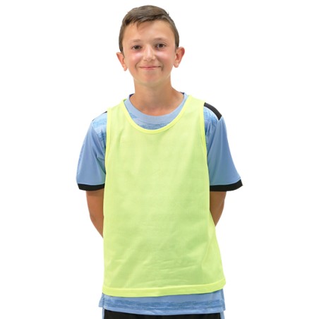 PETO TRANSPIRABLE MICROPERFORADO TALLA JUNIOR COLOR AMARILLO