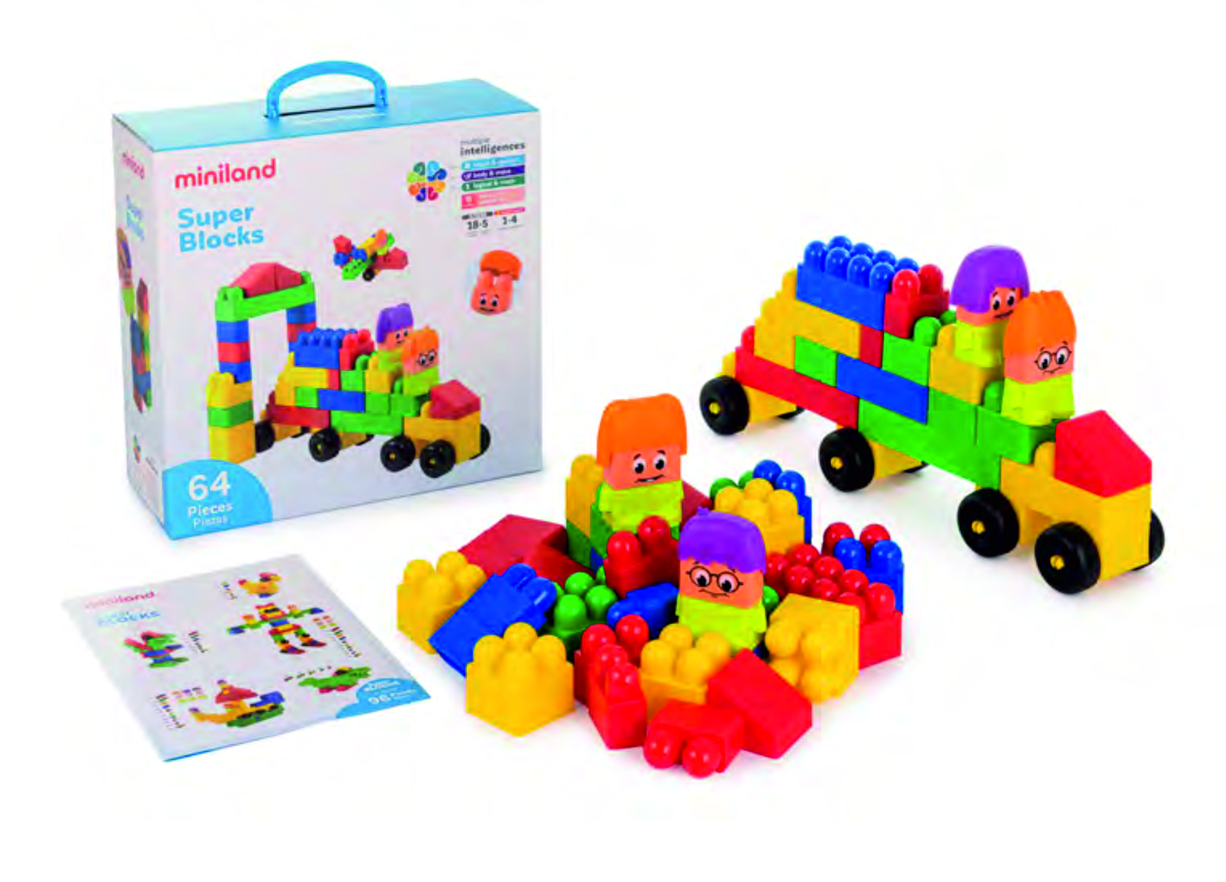 PIEZAS CONSTRUCCION BLOCKS SUPER CAJA DE 64 PIEZAS