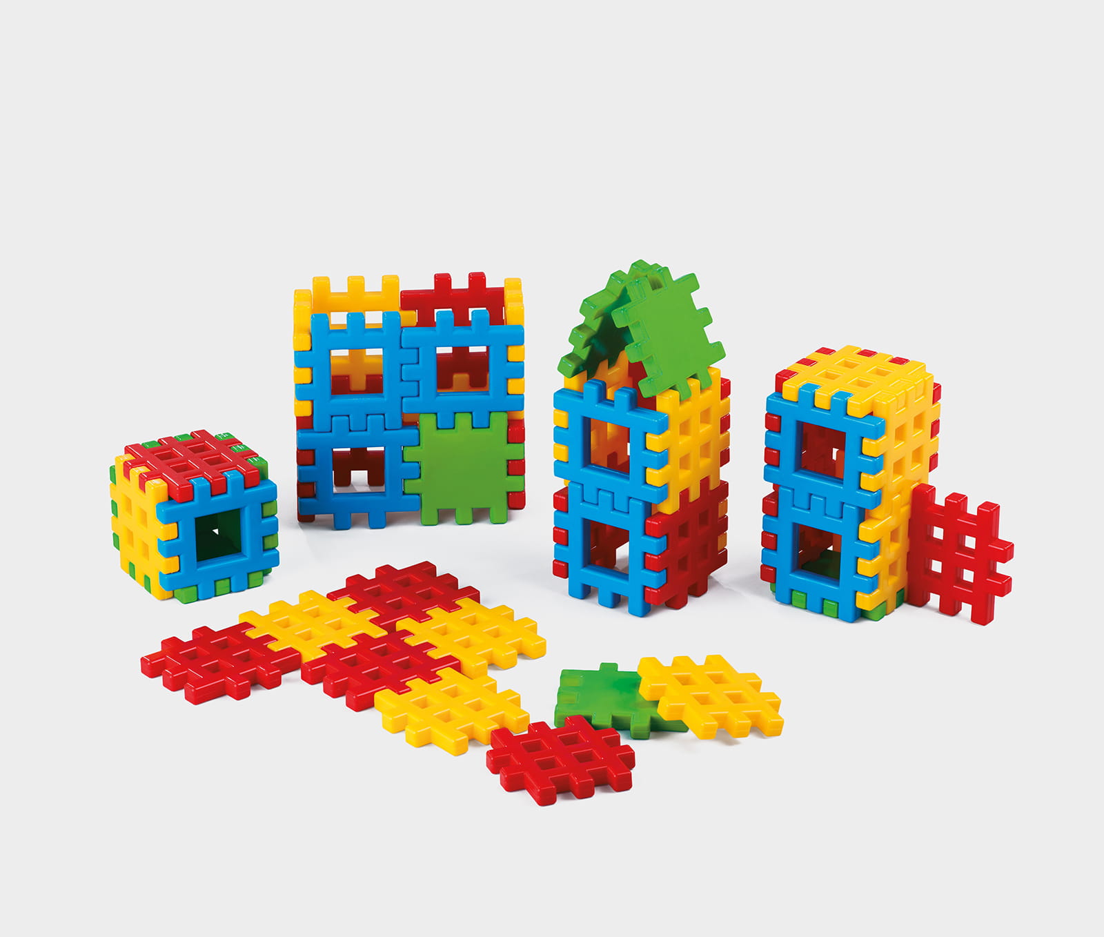 PIEZAS DE CONSTRUCCION WAFFLE BLOCKS 48 PIEZAS DE 19CM