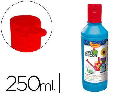 PINTURA ACRILICA PLASTICA JOVI 250ML AZUL CYAN REF. 68021