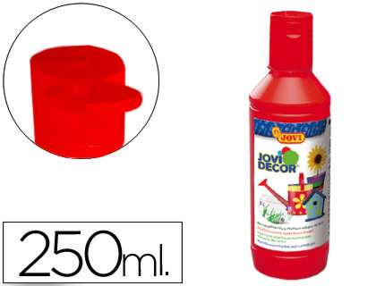 PINTURA ACRILICA PLASTICA JOVI 250ML BERMELLON REF. 680/07