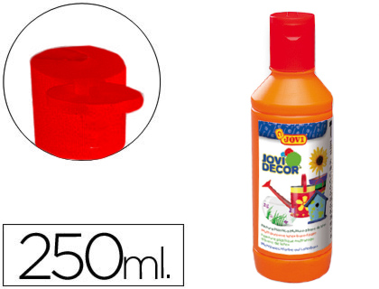 PINTURA ACRILICA PLASTICA JOVI 250ML NARANJA REF. 680/06