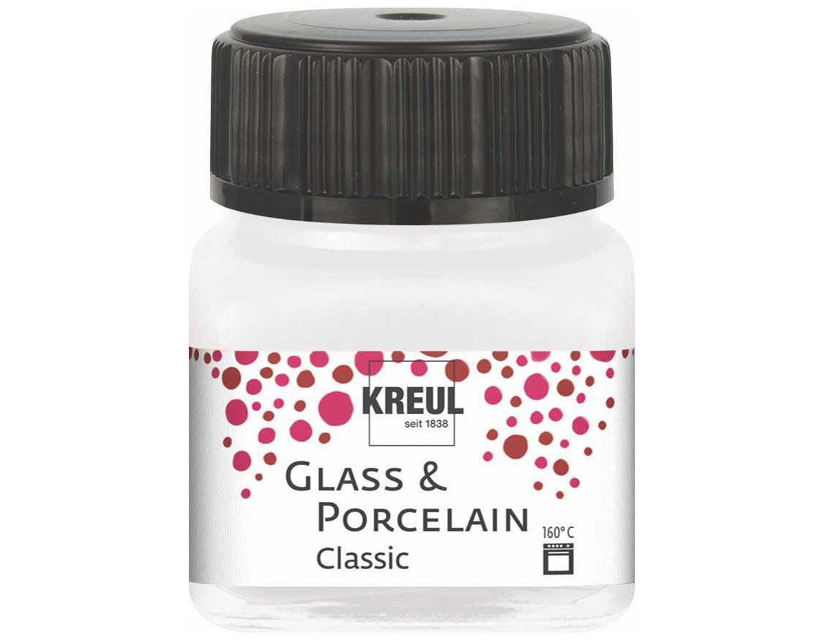 PINTURA VIDRIO Y PORCELANA ***BLANCO*** 20ML RESISTENTE AL LAVAVAJILLAS / A BASE DE AGUA / USO ESCOLAR