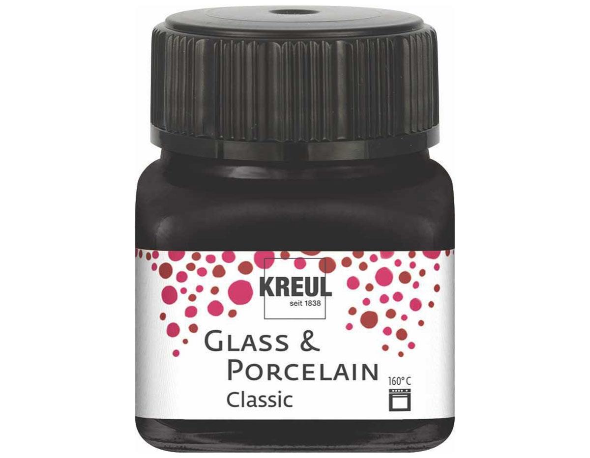 PINTURA VIDRIO Y PORCELANA ***NEGRO*** 20ML RESISTENTE AL LAVAVAJILLAS / A BASE DE AGUA / USO ESCOLAR