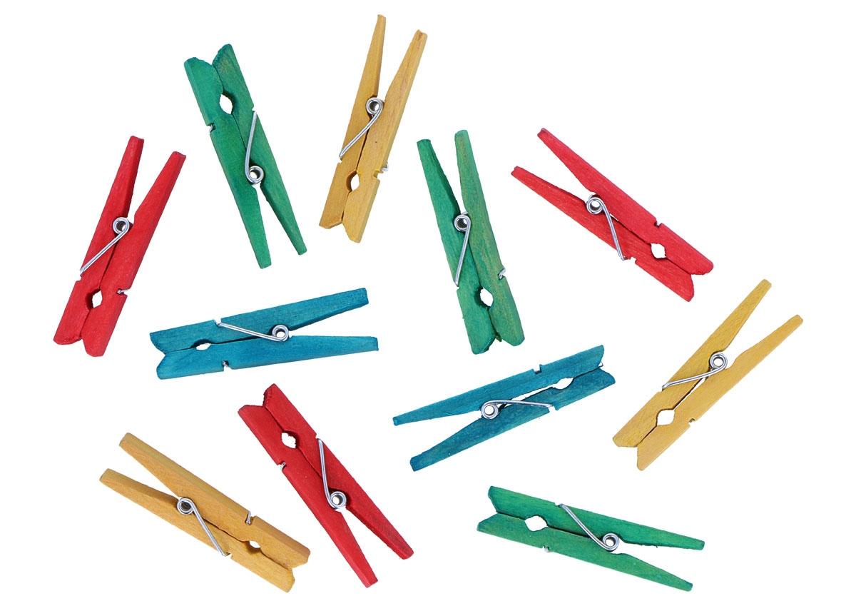PINZAS MADERA COLORES SURTIDOS 48 UDS 48X7MM TAMAÑO NORMAL REF. 99600