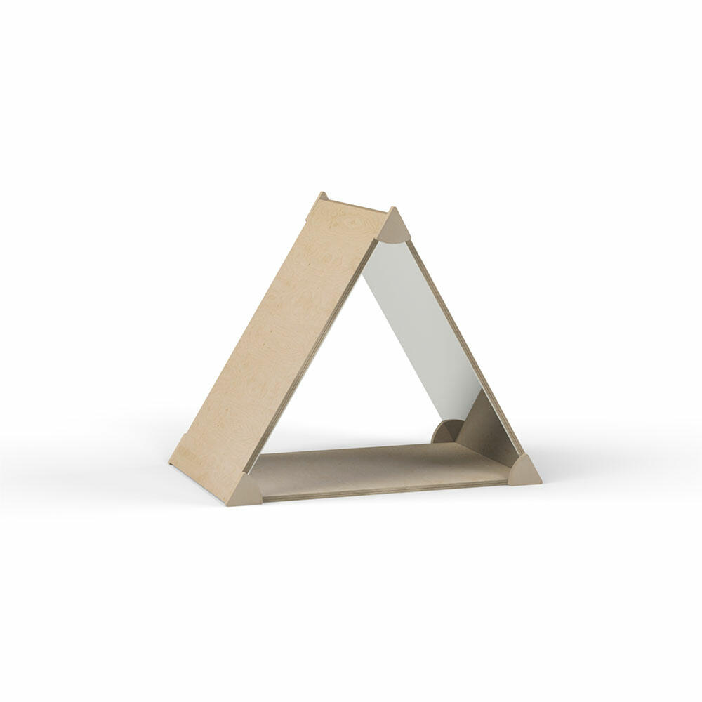 PIRAMIDE CON ESPEJOS MDF BLANCO 100X60X87CM