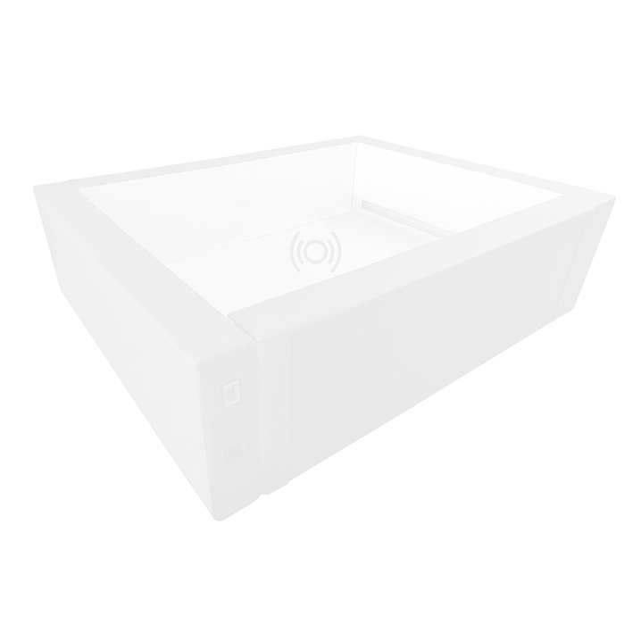 PISCINA DE BOLAS BLANCA CON LUZ  VIBROACÚSTICA ALTURA 70 180X180X70 CM REF 818C
