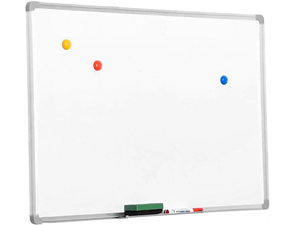 PIZARRA BLANCA MAGNETICA DE 60X45CM CON MARCO DE ALUMINIO