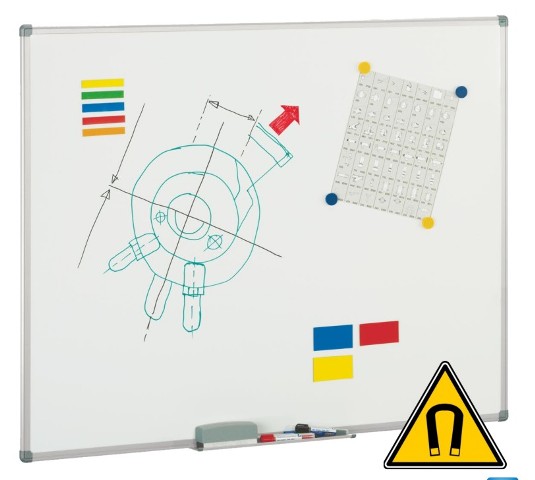 PIZARRA BLANCA MAGNETICA MARCO ALUMINIO 120X150CM REF. 840-4