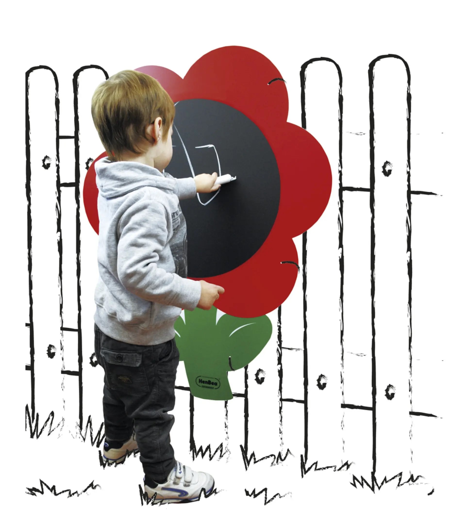 PIZARRAS GIGANTES FLOR ***UNIDAD SUELTA*** FABRICADA EN PVC DE 74.6 X 97.7CM