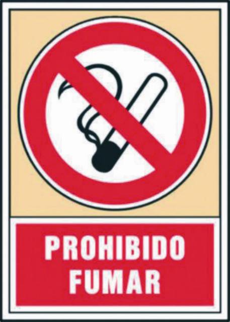 PLACA SEÑALIZACION PROHIBIDO FUMAR 795/A4/50