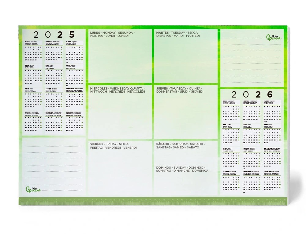 PLANNING SOBREMESA ANUARIO SEMANAL LIDERPAPEL 40X60CM 60 HOJAS REF: 53899