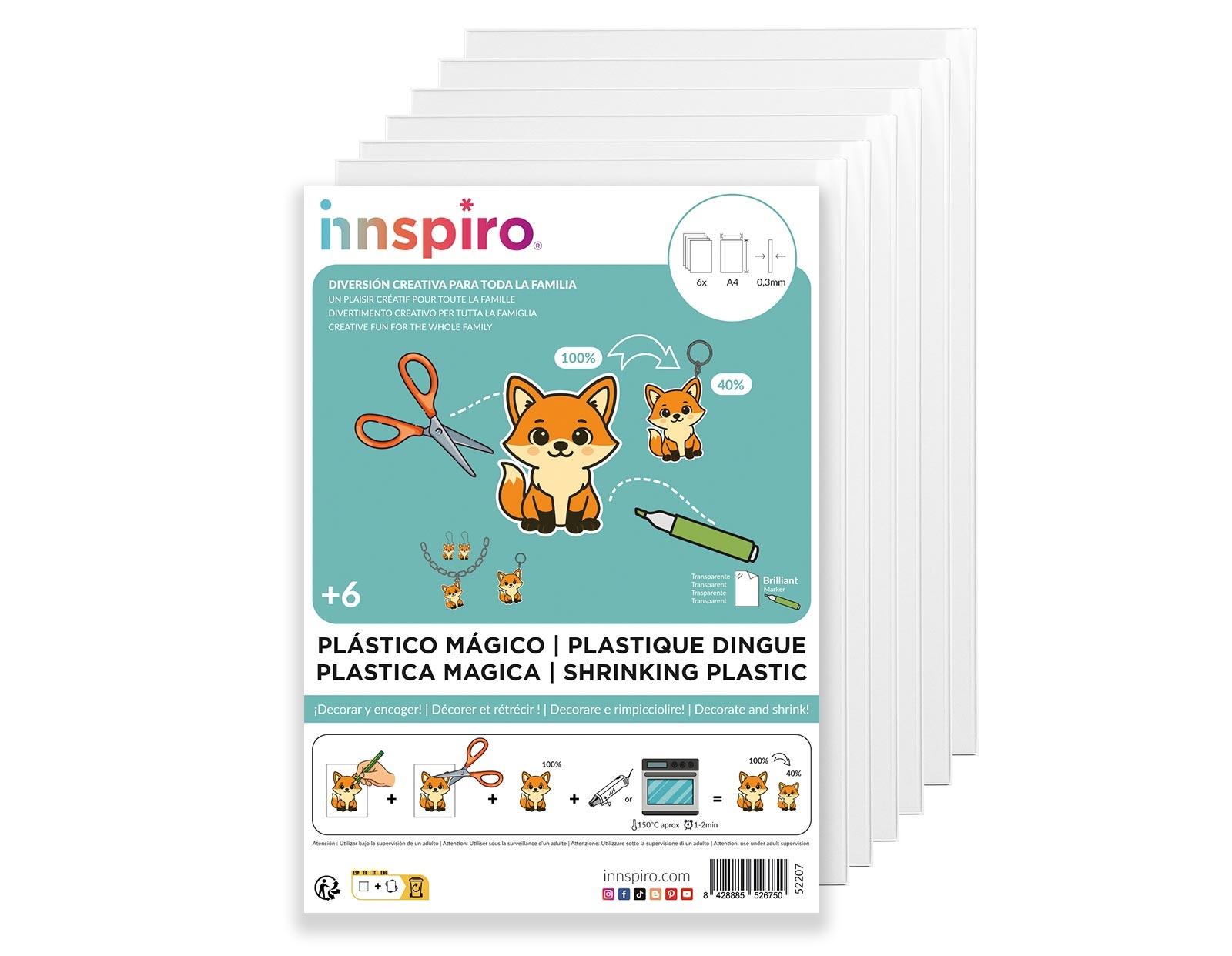 PLASTICO MAGICO MANUAL FONDO TRANSPARENTE DE 262X202MM PACK DE 6 HOJAS REF. 52207
