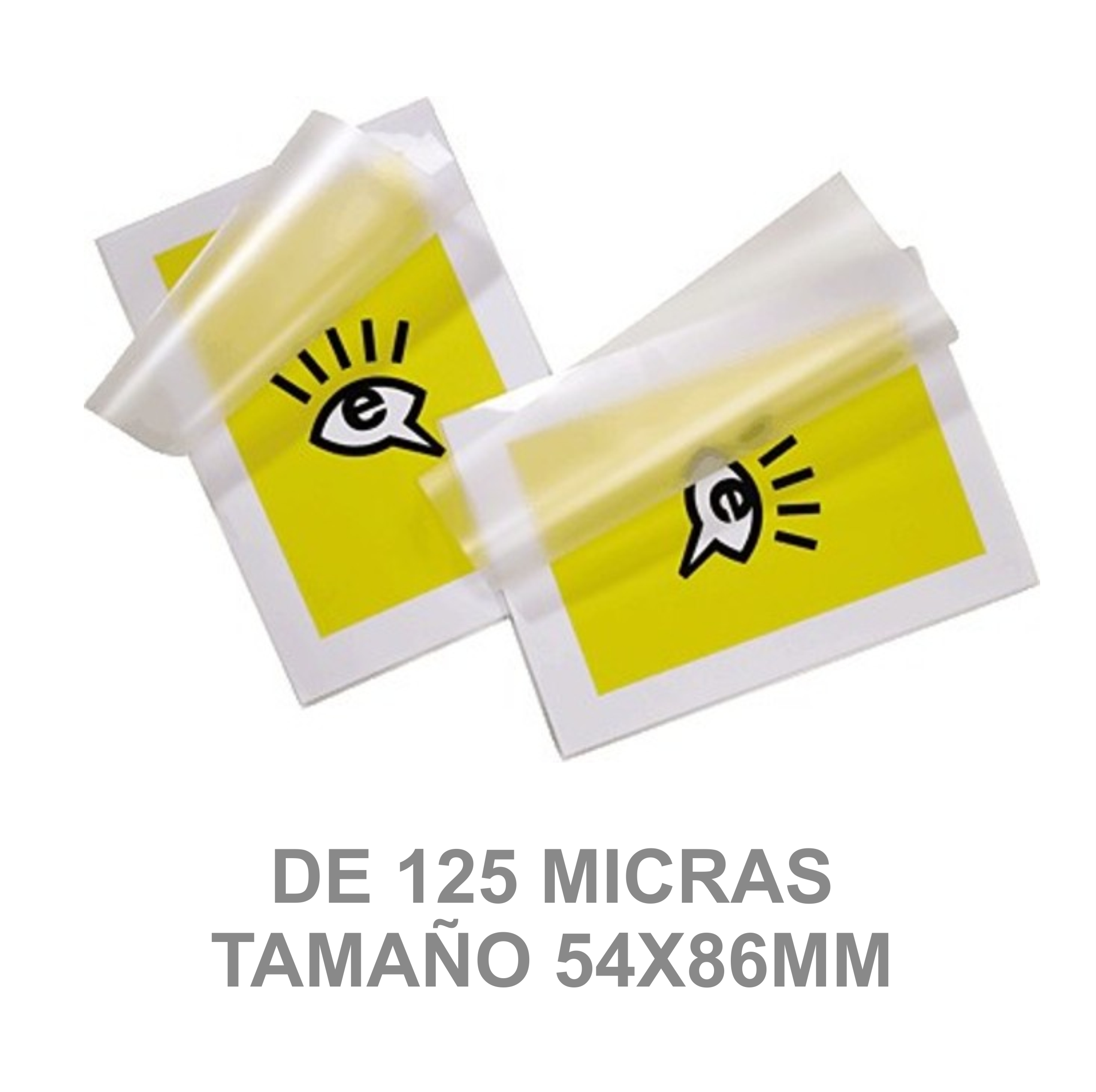 PLASTICO PLASTIFICAR  PARA  PLASTIFICADORA TARJETA DE CREDITO 54X86 125 MICRAS 100UDS. IB531545