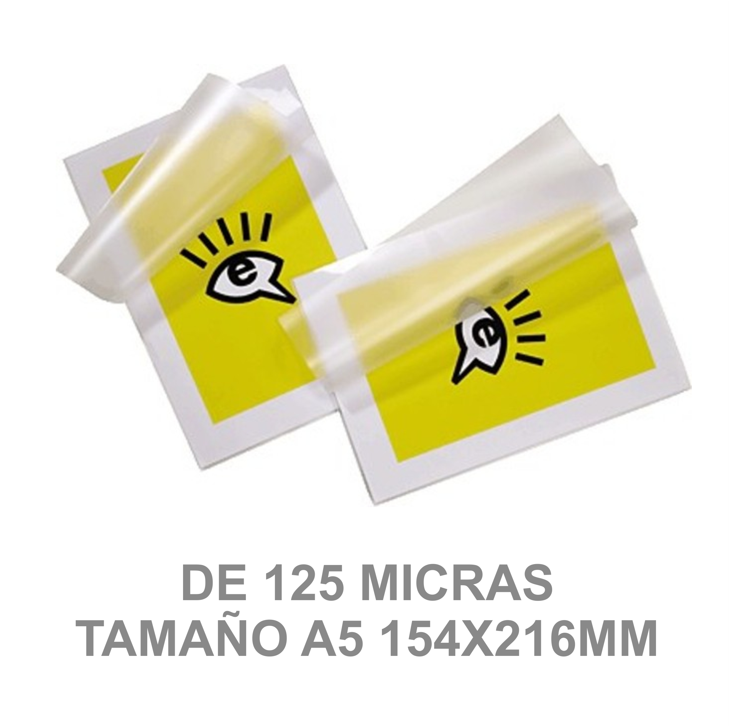 PLASTICO PLASTIFICAR PARA PLASTIFICADORA A5 125M 100UNIDADES DE 154X216MM