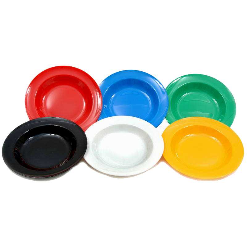 PLATO HONDO PLASTICO DE 21.5CM COLORES REF: I- 5-3012