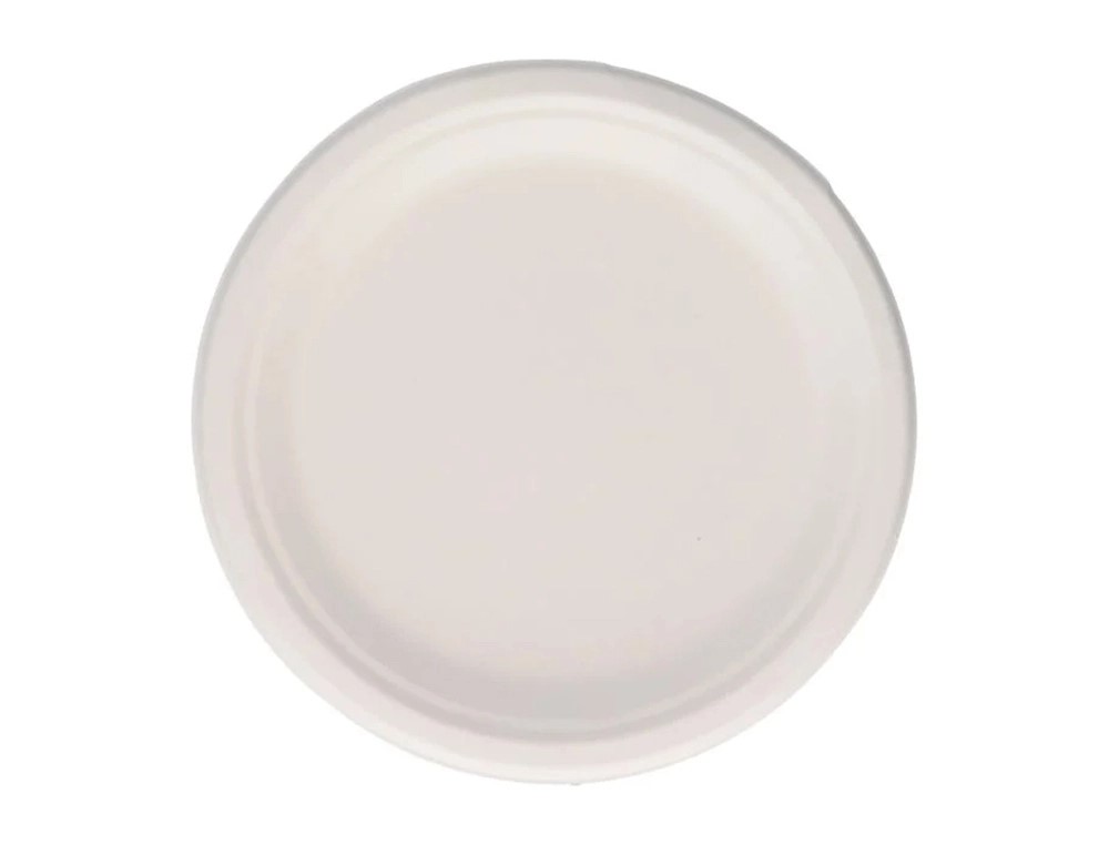 PLATO PAPEL RECICLABLE BLANCO *** DE 22CM ***ADECUADO PARA CUALQUIR TIPO DE ALIMENTO ***PAQUETE DE 50 UNIDADES***