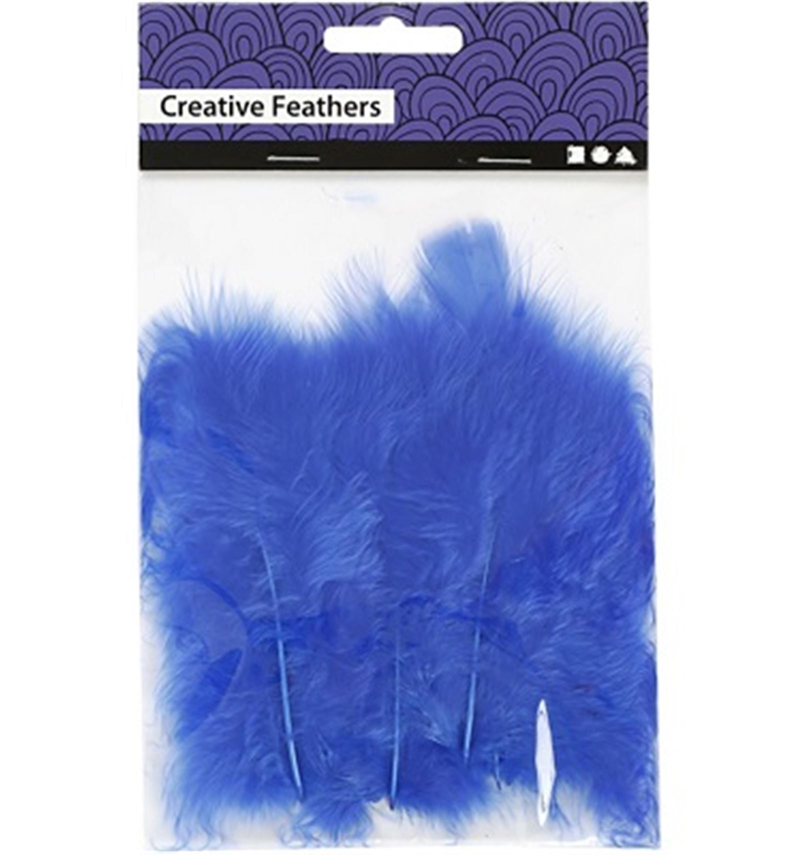 PLUMAS COLOR ***AZUL CYAN*** DE 5-12CM PAQUETE DE 15 UNIDADES