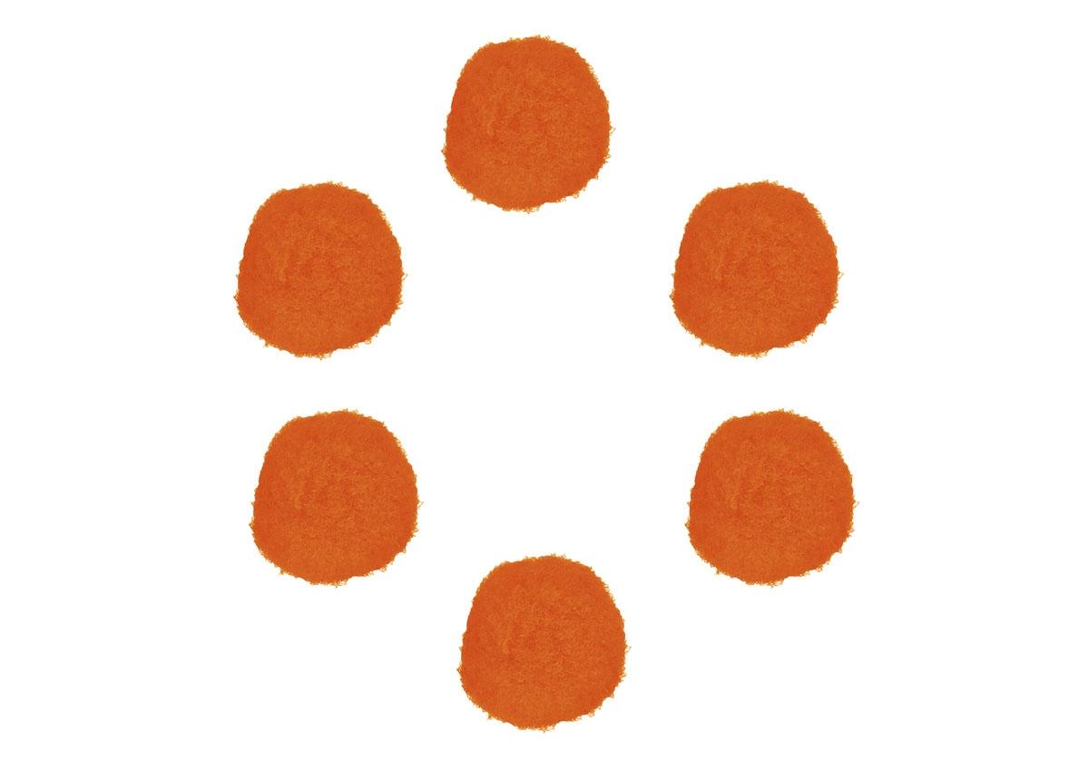 POM POM POMPONES ***BOLSA UNICOLOR NARANJA*** CONTENIDO 50 UNIDADES Y DIAMETRO DE 25MM REF: 99417
