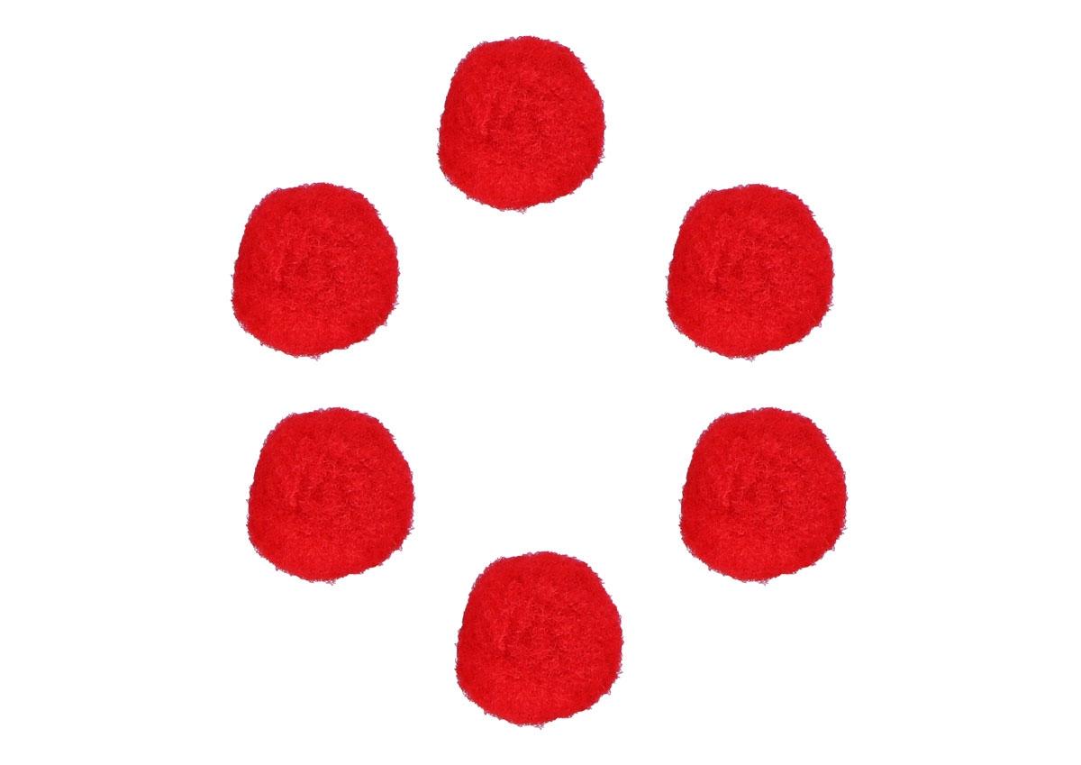 POM POM POMPONES ***BOLSA UNICOLOR ROJO*** CONTENIDO 50 UNIDADES Y DIAMETRO DE 25MM REF: 99415