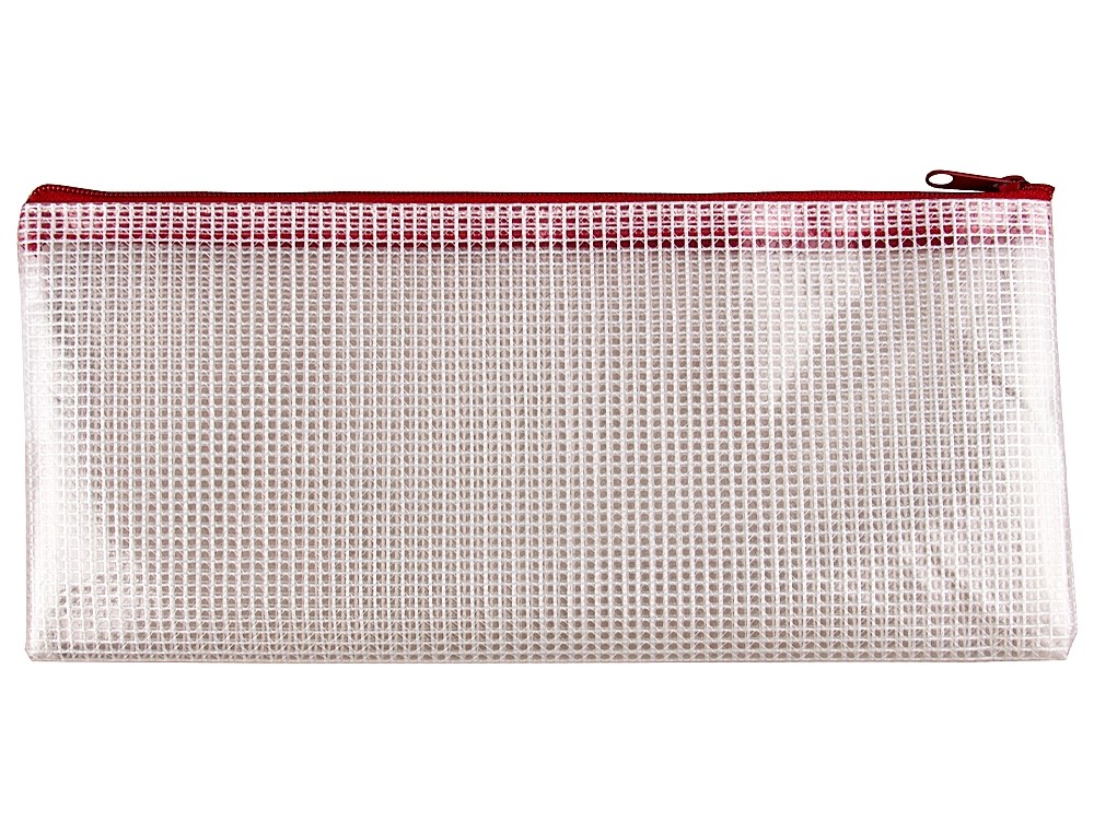 PORTATODO BOLSA MULTIUSOS DE MALLA CON APERTURA SUPERIOR CREMALLERA DE 250X115MM