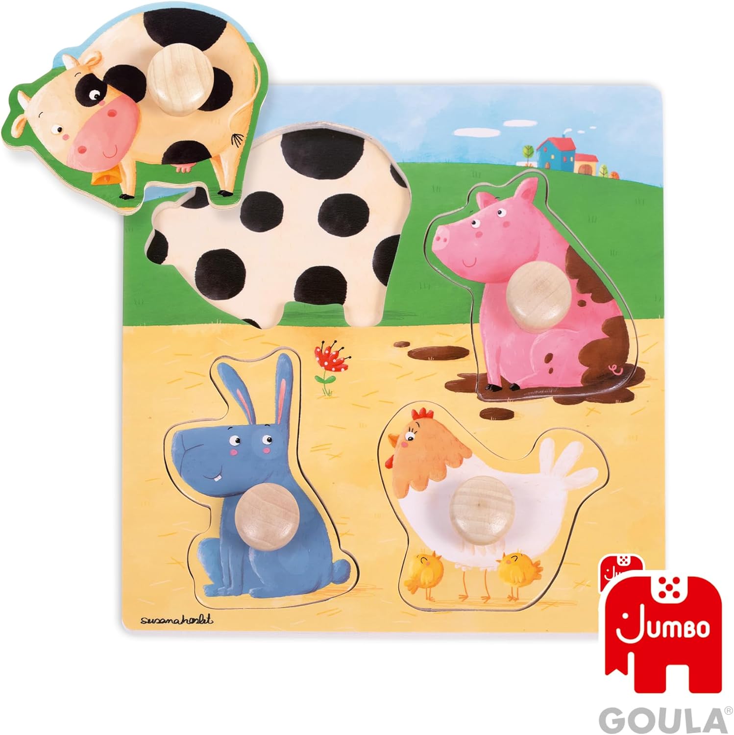 PUZZLE ANIMALES GRANJA GOULA DISET