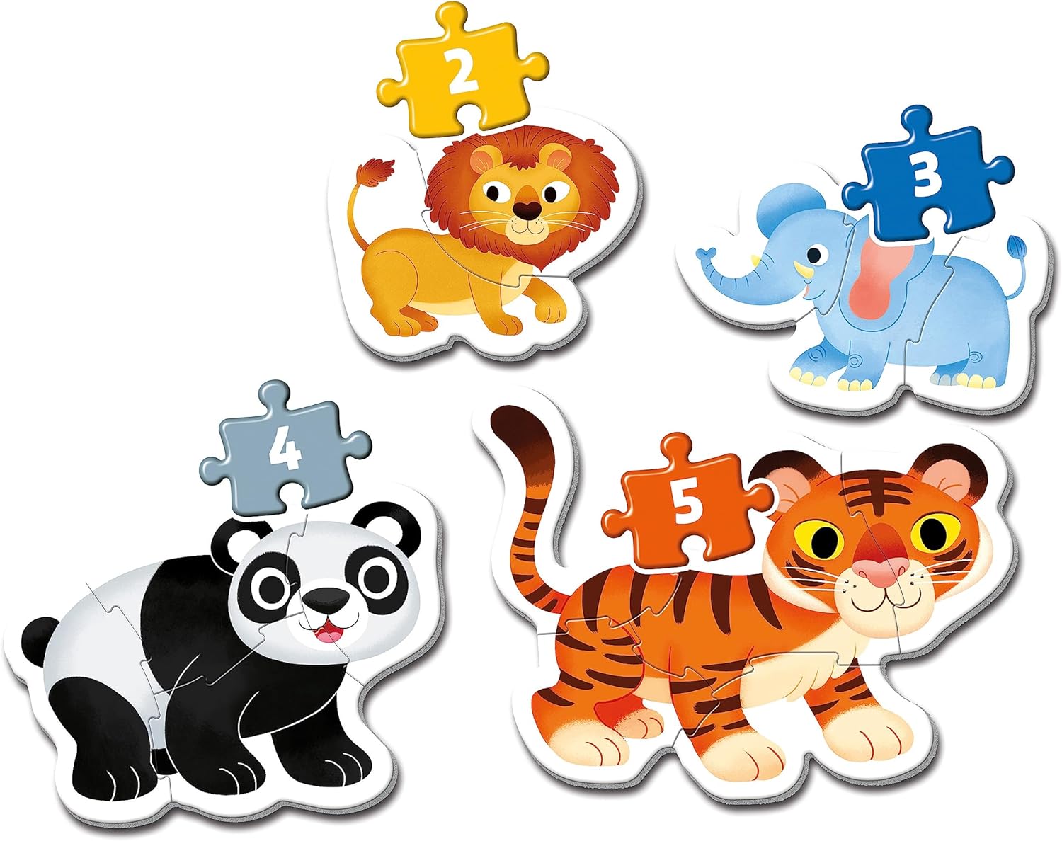 PUZZLE ANIMALES SALVAJES 4 PUZZLES CLEMENTONI