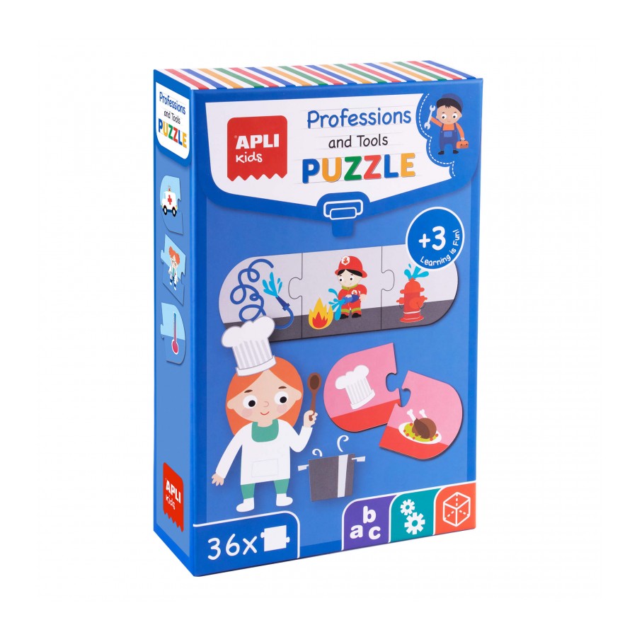 PUZZLE APLI 36 PIEZAS PROFESIONES Y HERRAMIENTAS REF: 17238