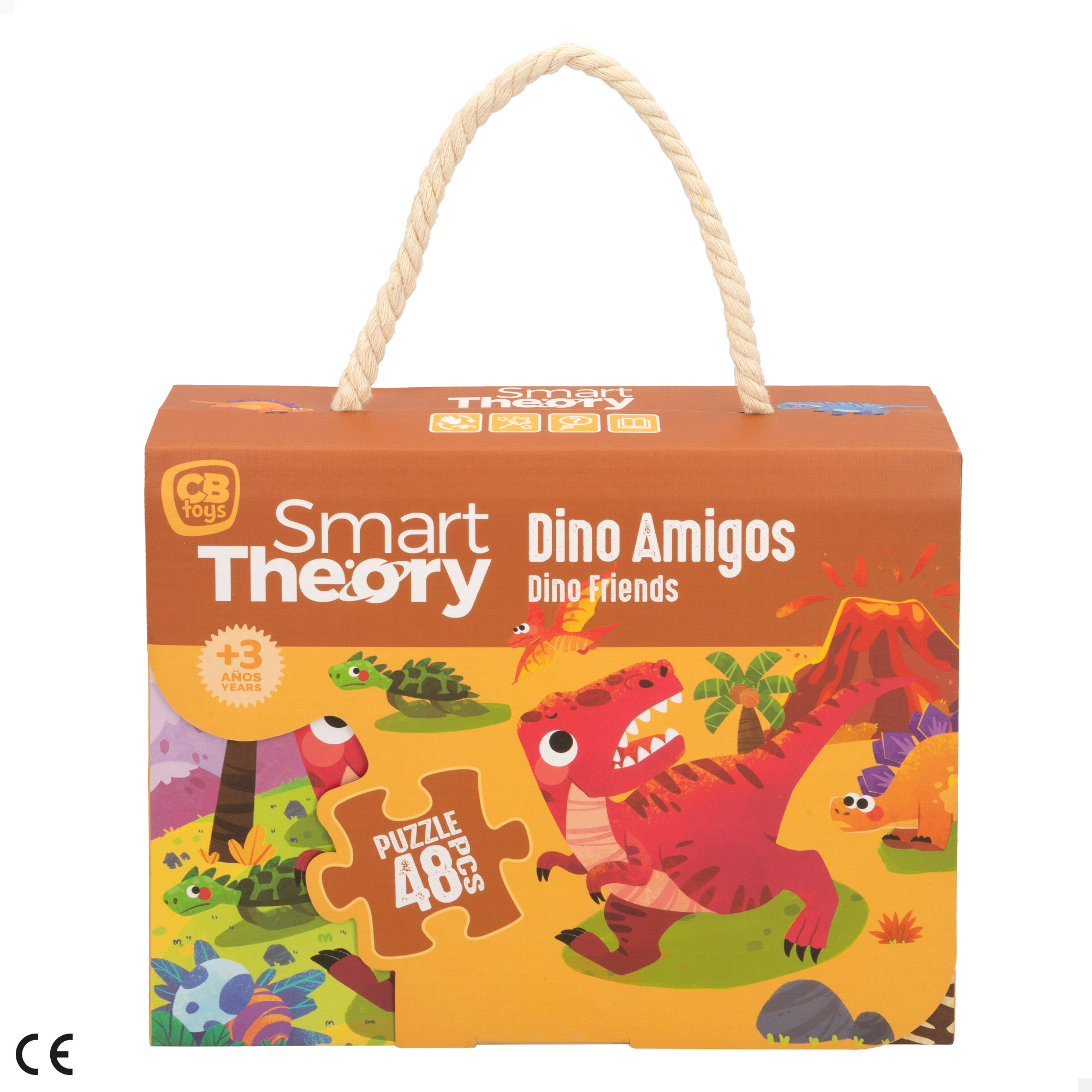 PUZZLE DE 48 PIEZAS CON CAJA PARA GUARDAR ***DINOSAURIOS***