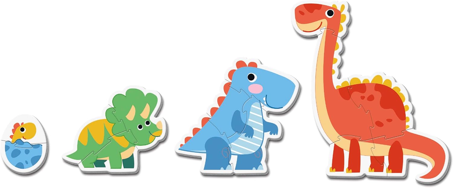 PUZZLE DINOSAURIOS 4 PUZZLES CLEMENTONI