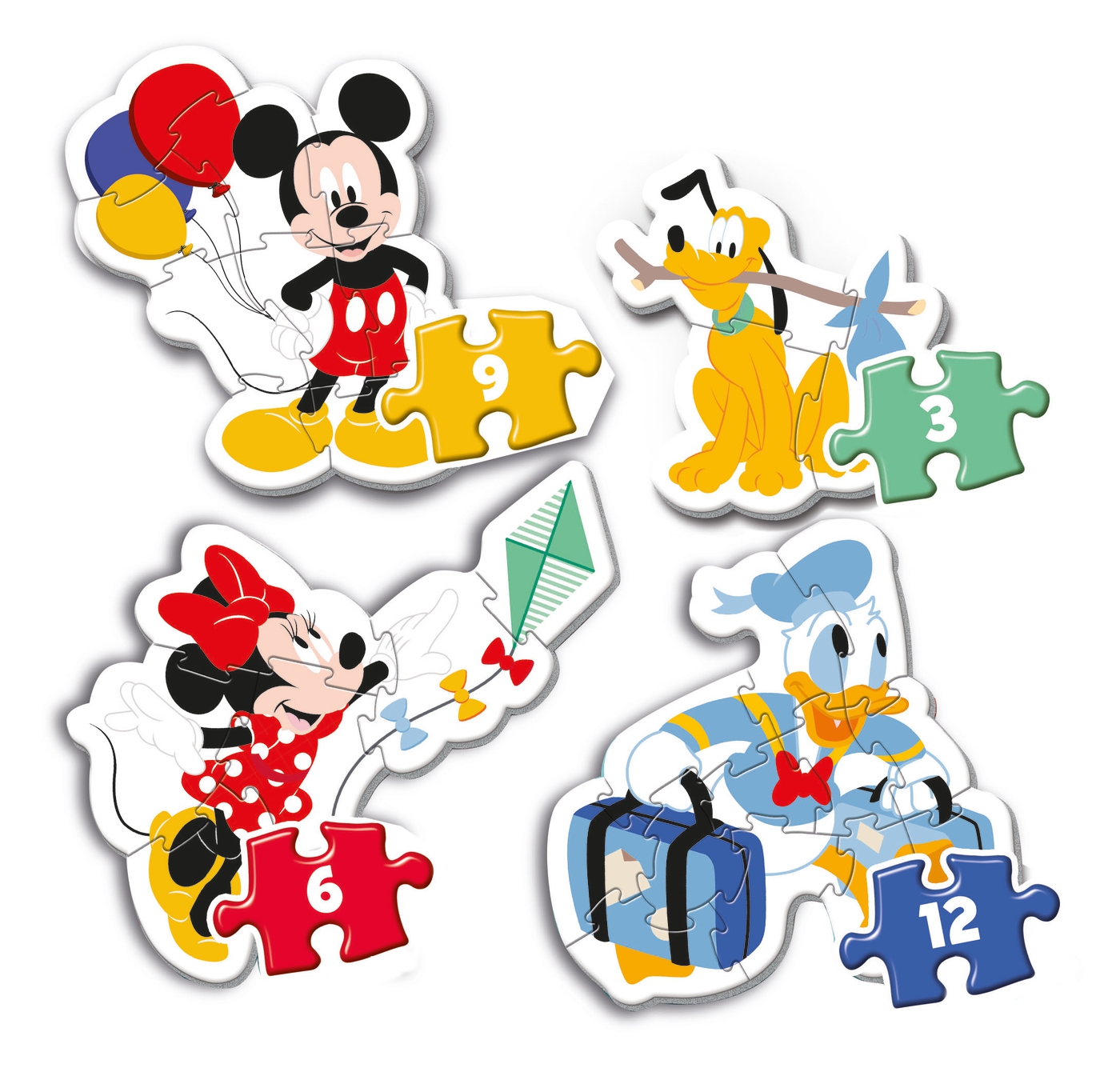 PUZZLE DISNEY MICKEY MOUSE 4 PUZZLES CLEMENTONI