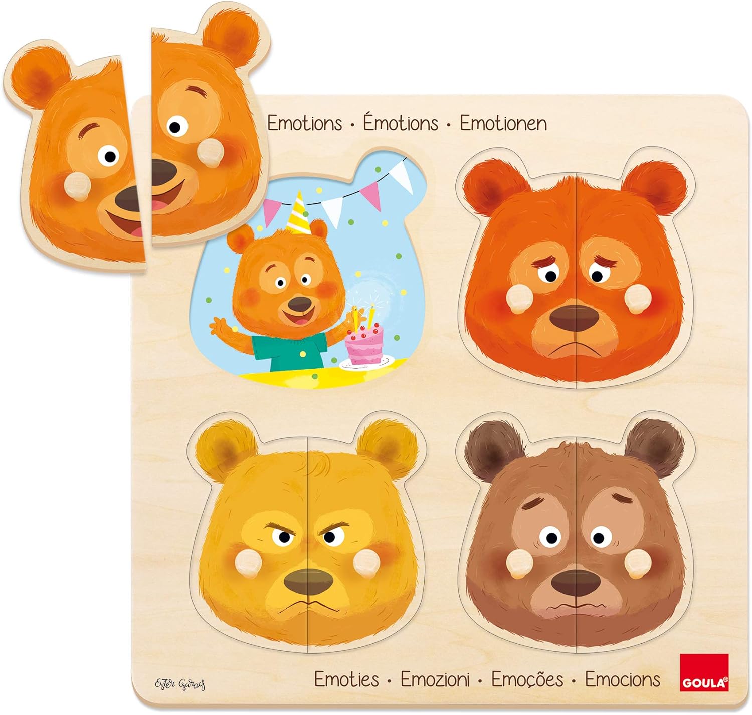 PUZZLE EMOCIONES OSOS GOULA DISET