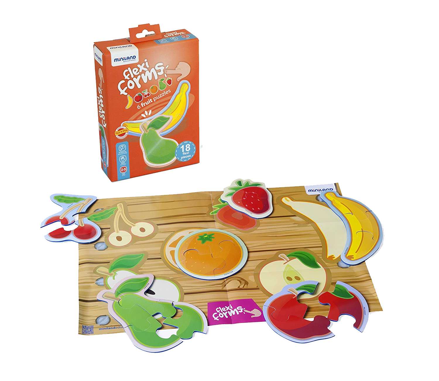 PUZZLE FLEXI FORMS 6 FRUTAS REF: MINILAND 35211