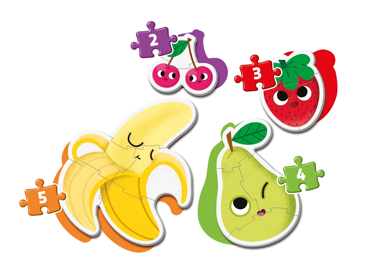 PUZZLE FRUTAS  4 PUZZLES CLEMENTONI