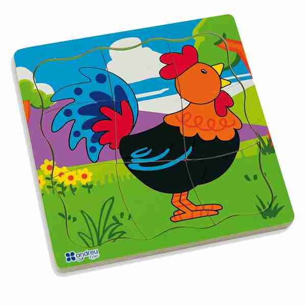 PUZZLE MADERA EVOLUCION GALLINA