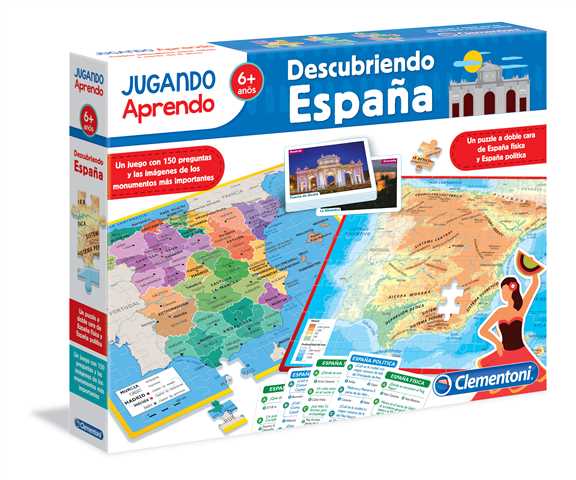 PUZZLE MAPA GEO DESCUBRE ESPAÑA DE 37X29X5CM REF: CL55119