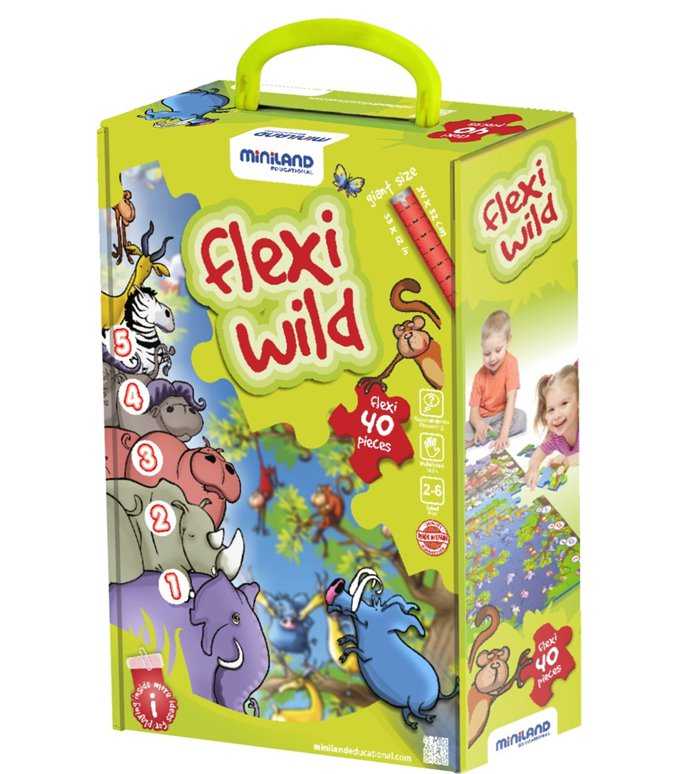 PUZZLE MAXI PLASTICO SELVA ANIMALITOS Y NUMEROS MINILAND REF: 36001