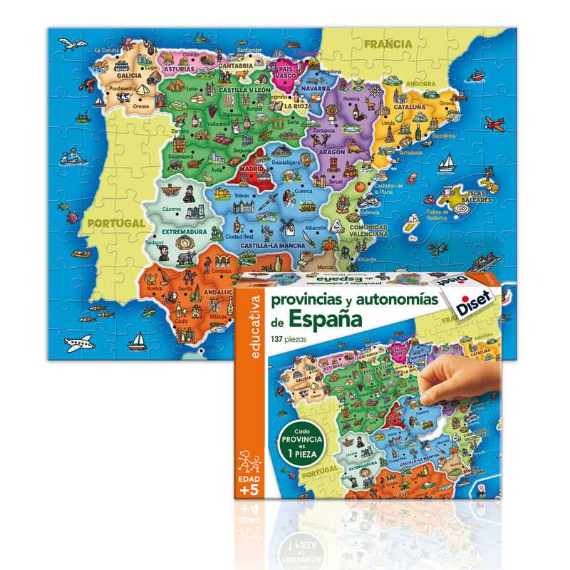 PUZZLE PROVINCIAS DE ESPAÑA DISET REF: F- XDI-63737