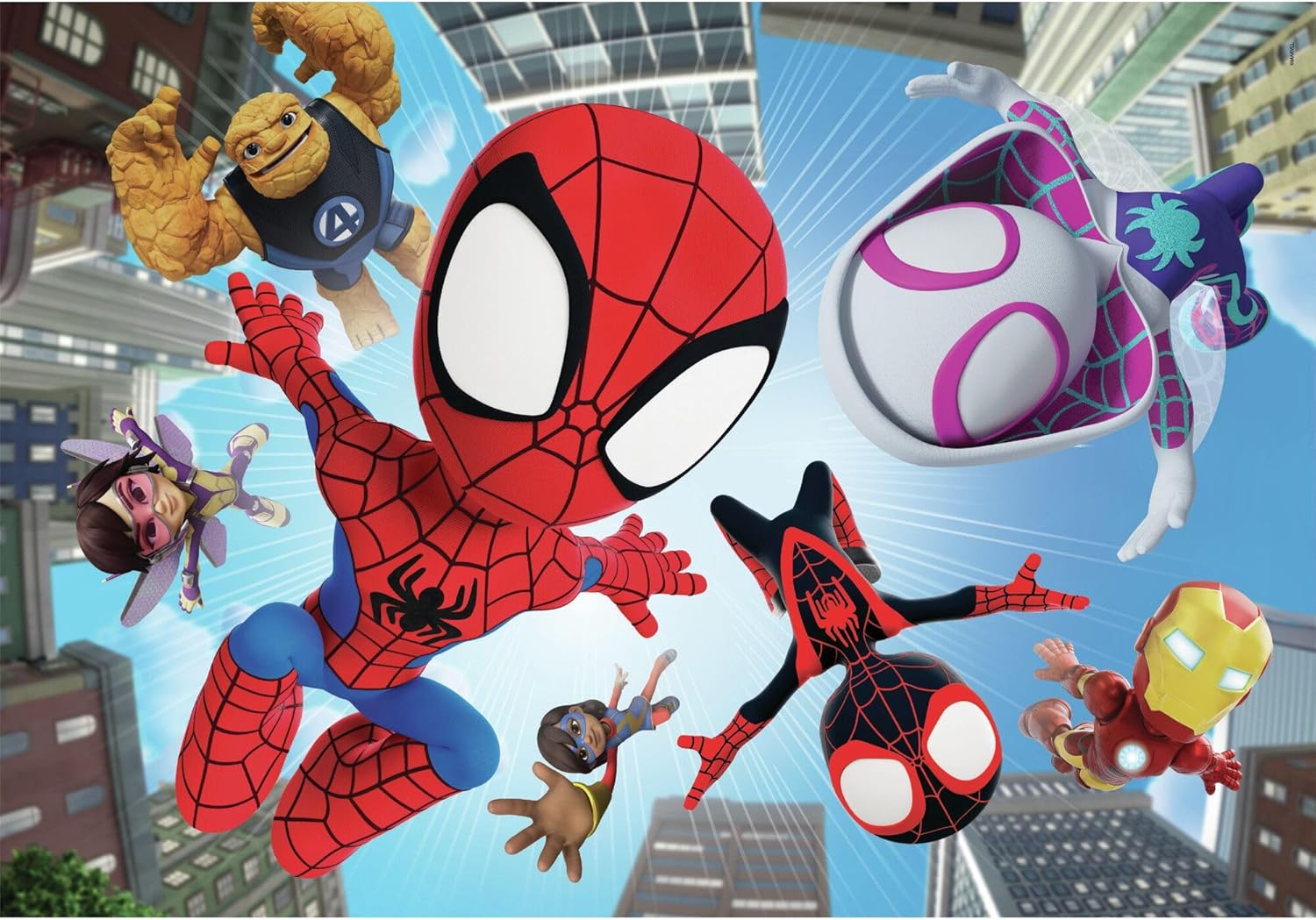 PUZZLE SPIDEY Y SUS INCREIBLES AMIGOS 104 MAXI PIEZAS CLEMENTONI