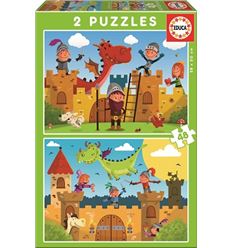 PUZZLES BASICOS "DRAGONES Y CABALLEROS" 48 PIEZAS