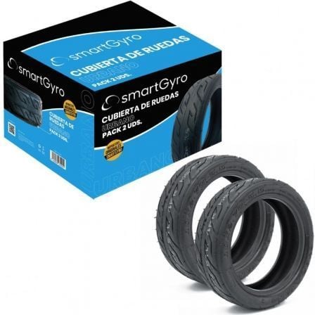 Pack 2 Cubiertas para Patines SmartGyro Tubeless SG27-320/ 10 x 2.75 - 6,5 Compatible con Speedway /