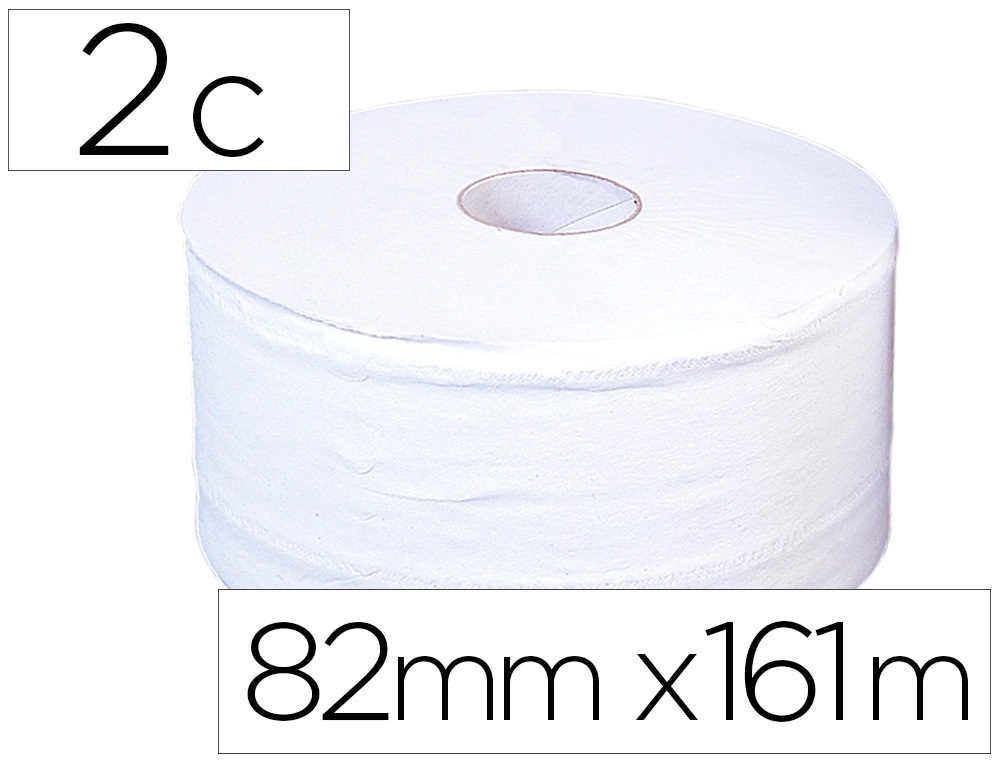 Papel higienico industrial jumbo 2 capas blanco mandril de 60 mm para dispensador 325 ***MANDRIL 60***