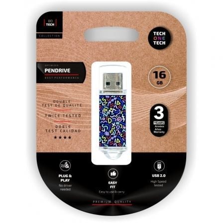 Pendrive 16GB Tech One Tech Kaotic Dark USB 2.0