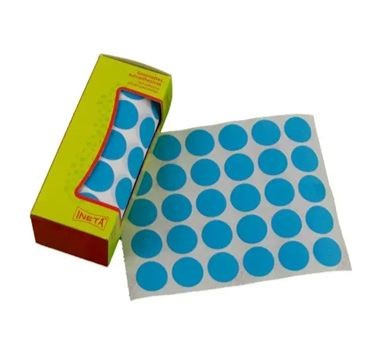 ROLLO GOMETS CIRCULOS 21MM *** FLUORESCENTE AZUL***