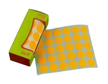 ROLLO GOMETS CIRCULOS 21MM *** FLUORESCENTE NARANJA***